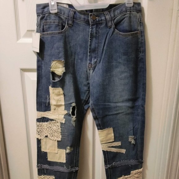 Val Kristopher Patchwork Straight Leg Jean - Picture 8 of 14